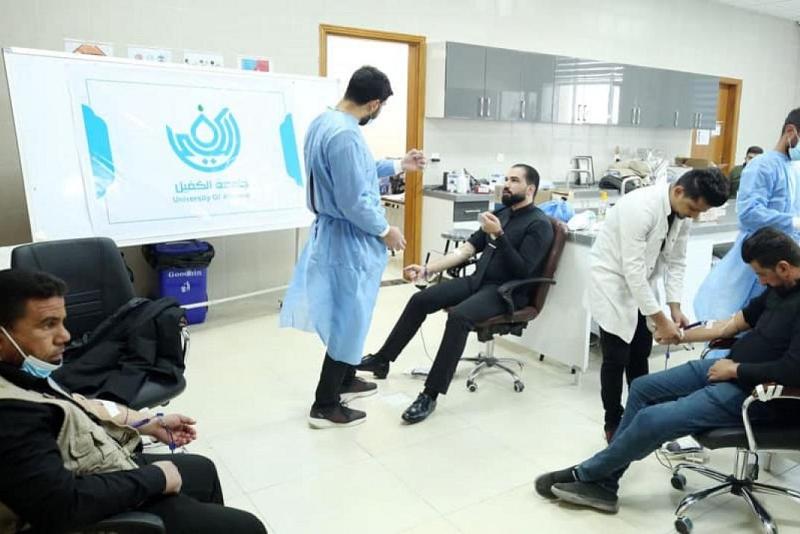 تعزيزاً لثقافة العطاء وغرس مفهوم خدمة المجتمع: جامعةُ الكفيل تنظّمُ حملةً للتبرّع بالدم