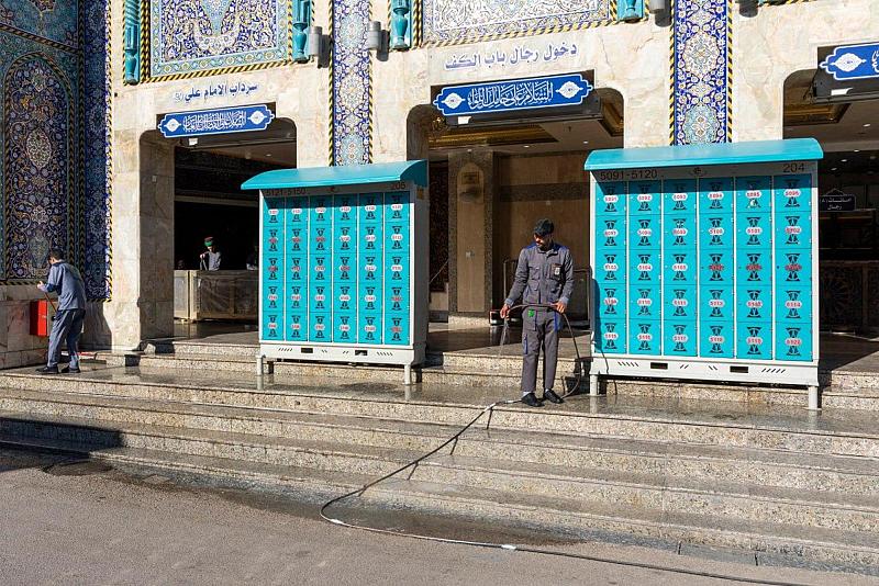 قسم الشؤون الخدمية ينفّذ حملة لتنظيف محيط مرقد أبي الفضل العباس (عليه السلام)