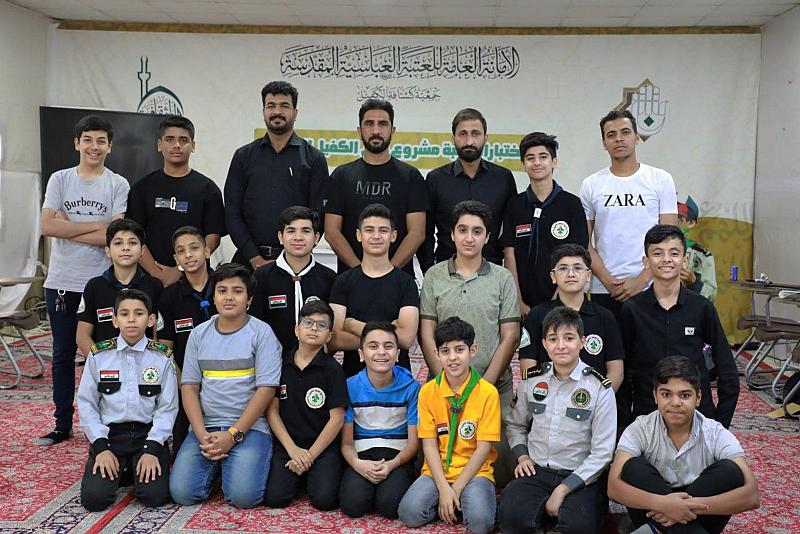 قسم الشؤون الفكرية يقيم ورشة أساسيات التمثيل لمتدربي كشافة الكفيل