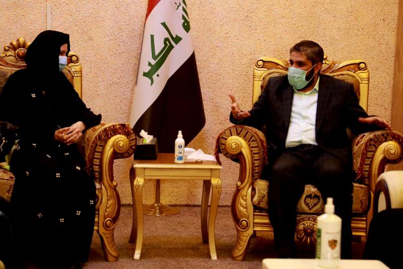 المشرفُ العام لفرقة العبّاس القتاليّة يستقبل وفداً من اللّجنة الدوليّة للصليب الأحمر