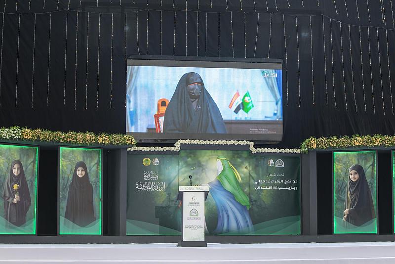 حفل التكليف الشرعيّ لطالبات المدارس يشهد عرض فيلمٍ تعريفي حول مشروع (الورود الفاطمية)