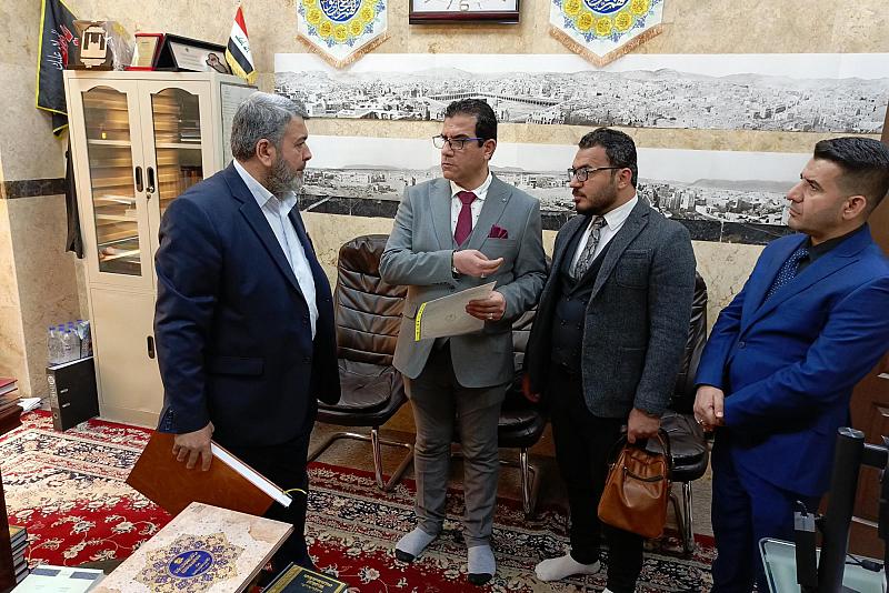 وفد الجامعة المستنصرية يطلع على نتاجات قسم الشؤون الفكرية وأعمال مراكزه
