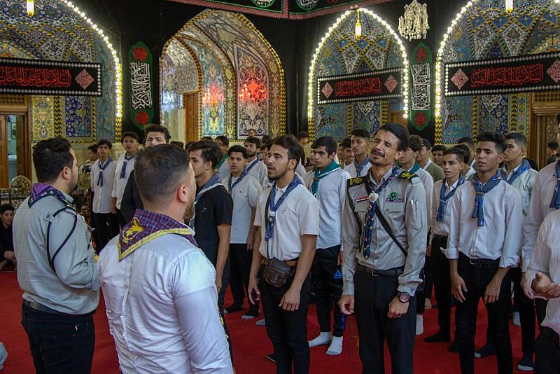 قسم الشّؤون الفكريّة يقيم برنامجًا لوفد كشّافة السّاقي من البصرة