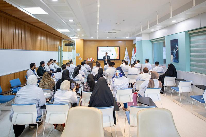 جامعة العميد تنظم زيارة علمية لمركز المجتبى (عليه السلام) لأمراض الدم وزرع نخاع العظم