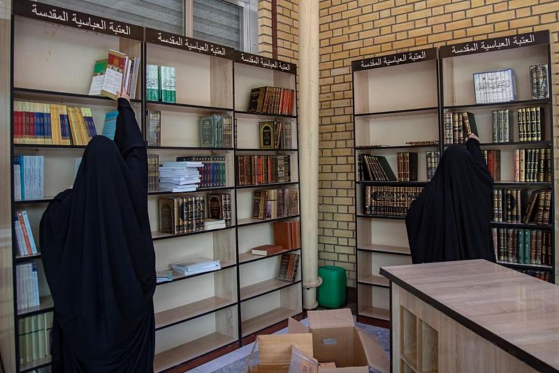 مكتبة أم البنين (عليها السلام) النسوية تشرع بتنفيذ خطتها الخاصة بزيارة الأربعين