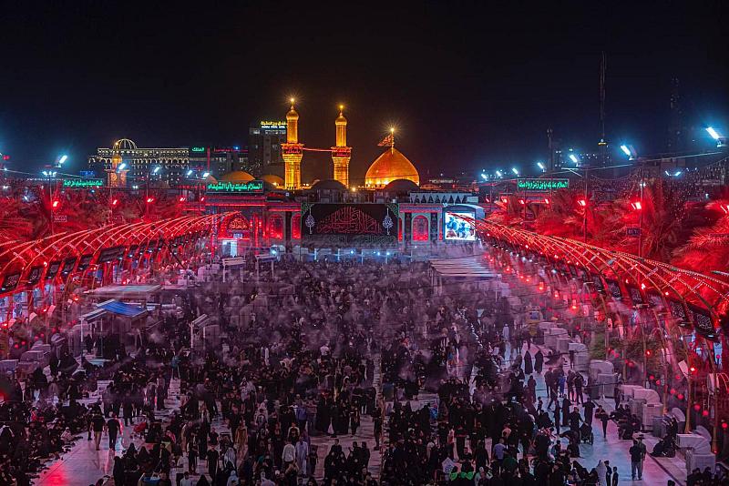 بالصّور.. مشاهد من ليلة السّادس من محرّم في كربلاء