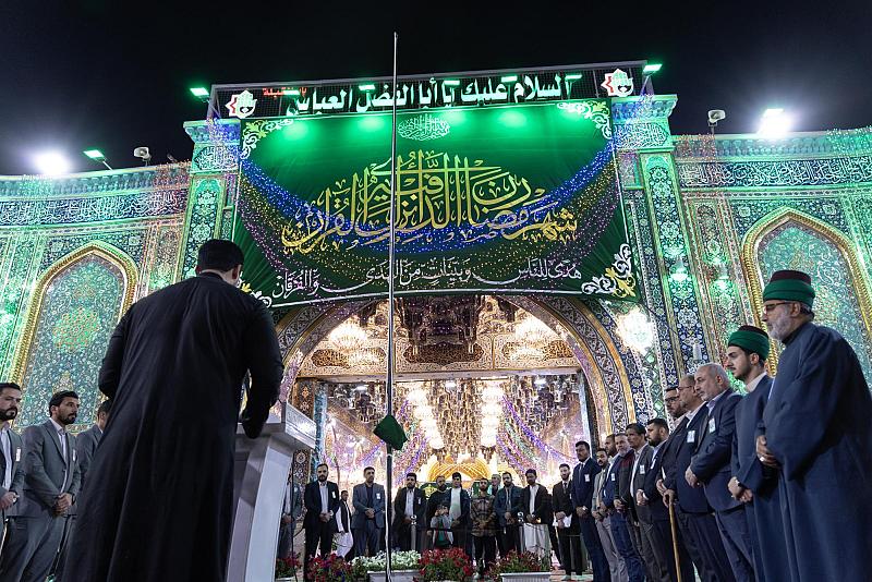 العتبة العباسية ترفع راية الإمام الحسن (عليه السلام) بذكرى ولادته