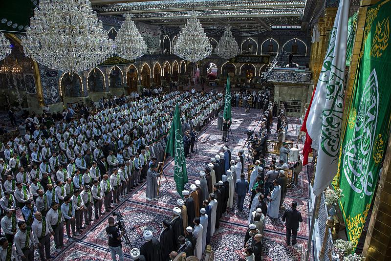 ضيوف أسبوع الإمامة يشاركون في مراسيم الممارسة الولائية