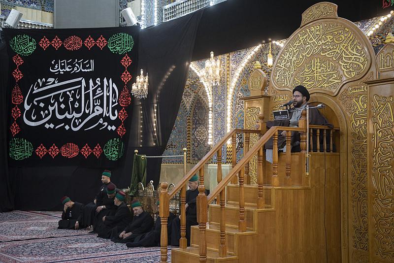 العتبة العباسية تعقد مجلس عزاء بذكرى وفاة السيدة أمّ البنين (عليها السلام)