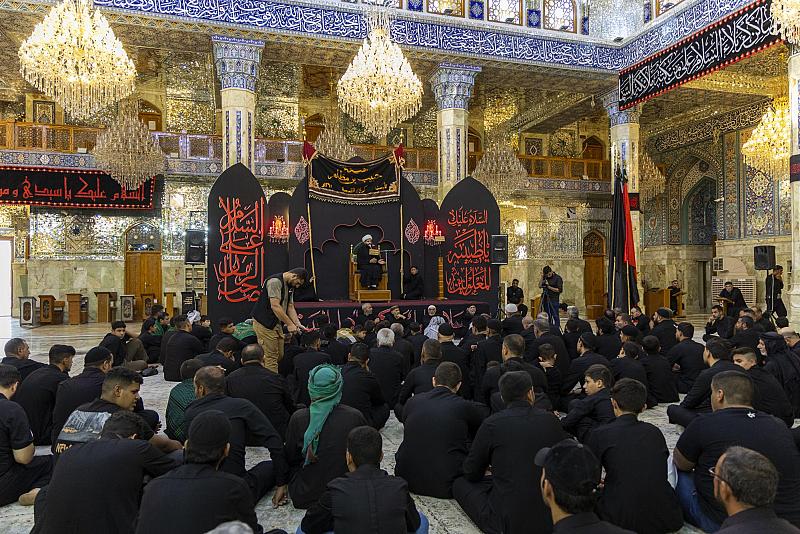 بالتعاون مع قسم الشعائر.. هيأة حبيب بن مظاهر تحيي ذكرى شهادة الإمام الحسن عند مزار العلوية الشريفة (عليهما السلام)