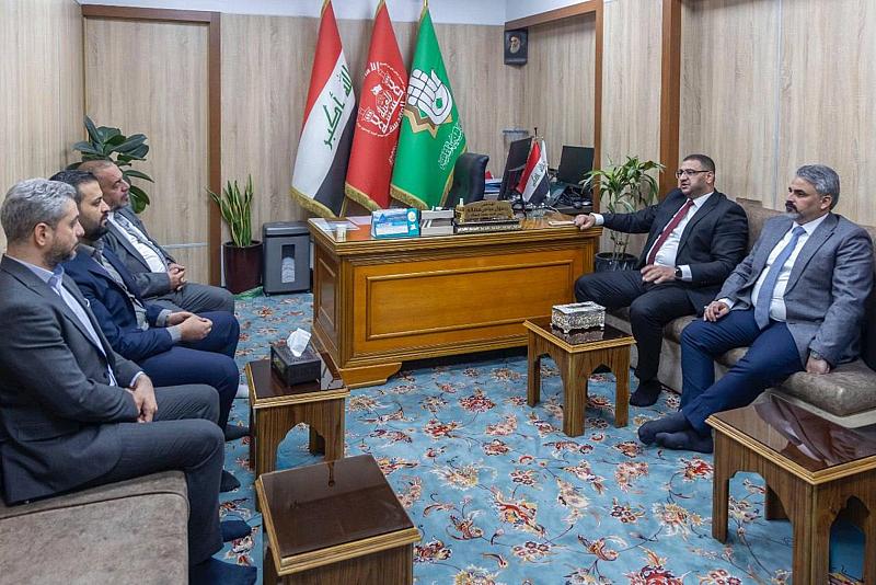 وفد العتبة العباسية المقدسة يبحث مع العتبة الحسينية المقدسة آلية مسير الطالبات في حفل تخرج بنات الكفيل
