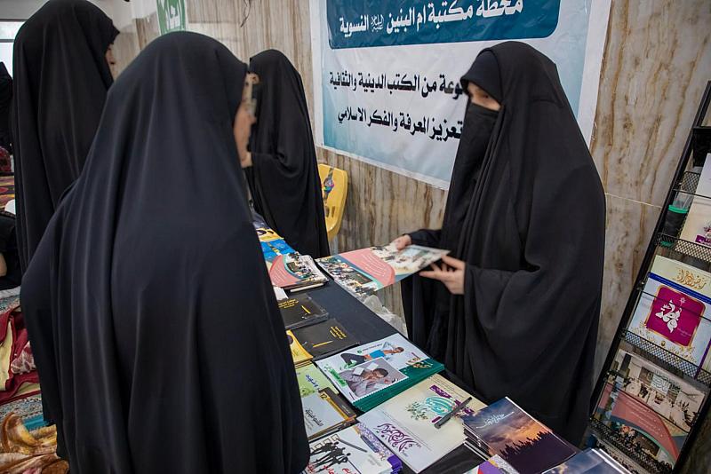 مكتبة أم البنين (عليها السلام) تفتتح مواقع جديدة لخدمة زائرات الأربعين