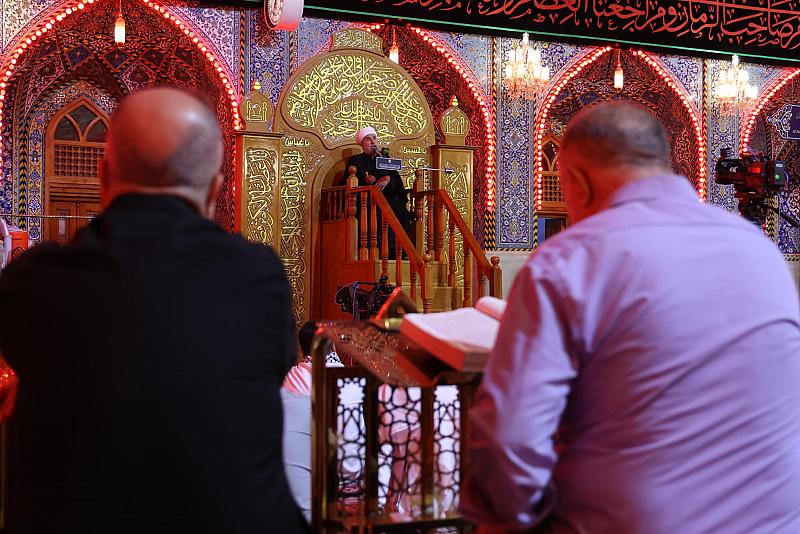العتبة العباسية تواصل إقامة مجالس العزاء بذكرى شهادة السيدة الزهراء (عليها السلام)