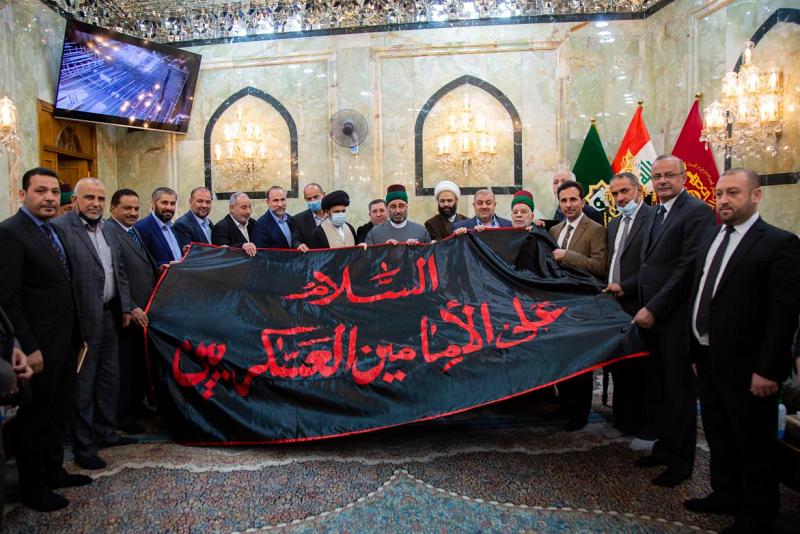 الأمينُ العامّ للعتبة العسكريّة المقدّسة يتشرّف بزيارة العتبة العبّاسية المقدّسة ويقدّم تهانيه لأمينها العامّ
