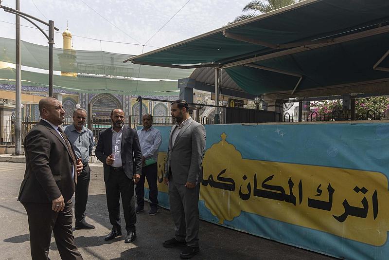 نائب الأمين العام للعتبة العباسية المقدسة يجري جولة تفقدية لبعض مواقع قسم بين الحرمين الشريفين
