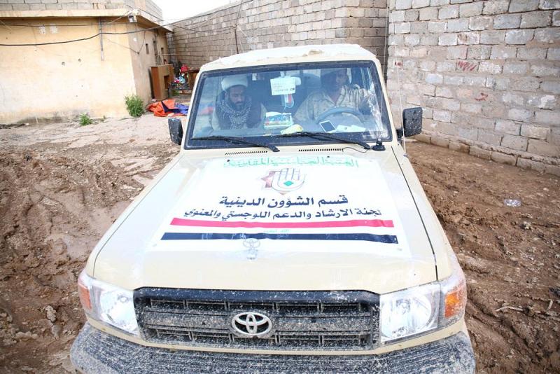 قافلةٌ من العتبة العبّاسية المقدّسة لدَعْم قوّات الحشد الشعبيّ في الموصل..