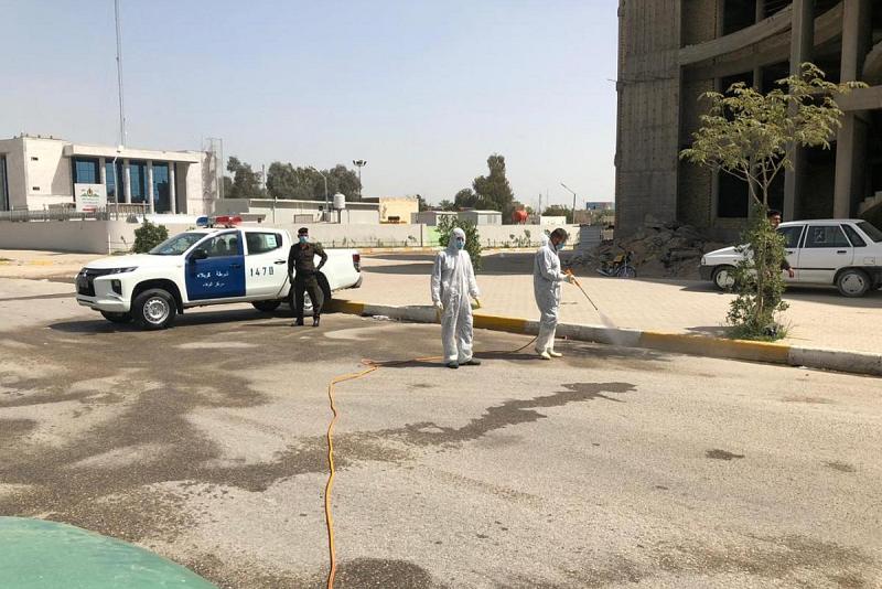 شعبةُ المولّدات الخارجيّة تشتركُ في حملة التعقيم والتعفير