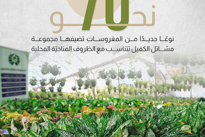 نحو 70 نوعًا جديدًا من المغروسات تضيفها مجموعة مشاتل الكفيل تتناسب مع الظروف المناخيّة المحلية