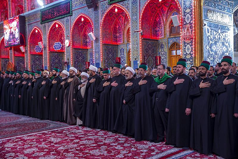 موكب العتبتين المقدستين يحيي ذكرى شهادة الإمام علي الهادي (عليه السلام)