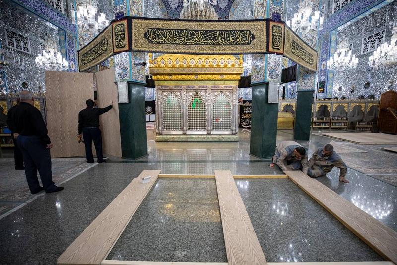 وفد العتبة العباسية المقدسة إلى دمشق: أكملنا تجهيزات استقبال الشباك الجديد لمرقد السيد زينب (عليها السلام)