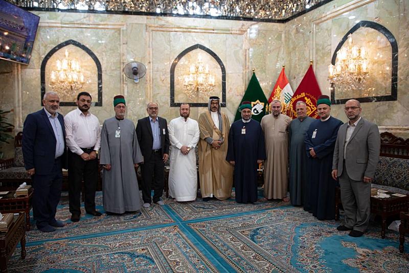 الامين العام للعتبة العباسية المقدسة يلتقي وفد وجهاء باب الخان في كربلاء