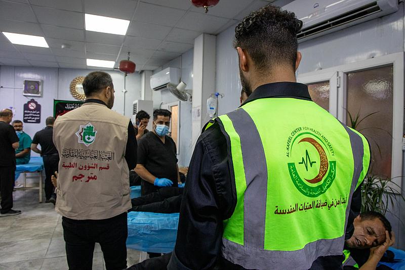 مركز الكفيل للصحة والسلامة يستنفر جهوده لتقديم خدماته الطبية لزائري الأربعين