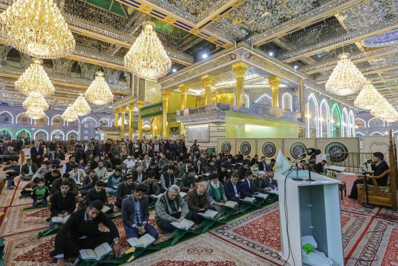 من صحن أبي الفضل العبّاس (عليه السلام): عرشُ التلاوة يواصل محافله القرآنيّة... 