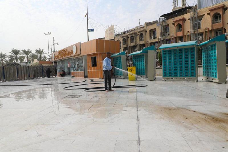 حملة تنظيف موسعة نفذتها ملاكات قسم ما بين الحرمين