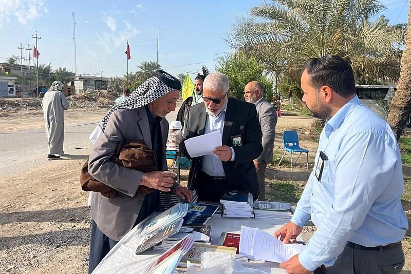 قسم الشؤون الفكرية يفتتح محطة ثقافية بمناسبة زيارة النصف من شعبان في طريق الزائرين