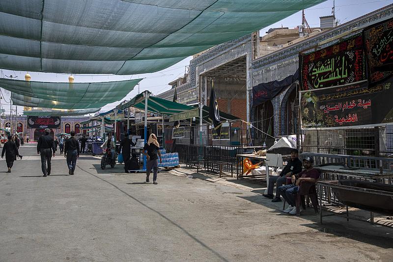 العتبة العباسية المقدسة تهيئ أواوين باب القبلة للمواكب الحسينية المساهمة في خدمة الزائرين