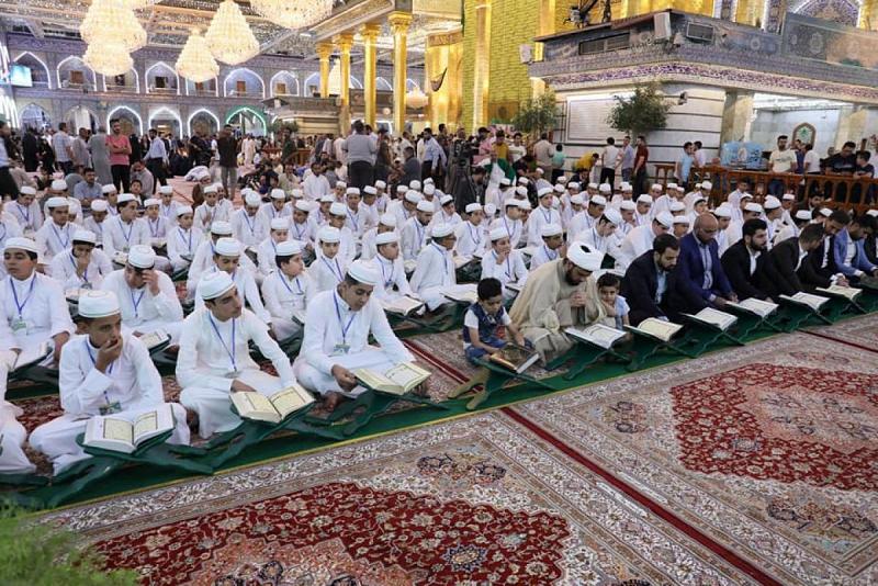 عرش التلاوة وأمير القرّاء يلتقيان في رحاب صحن أبي الفضل العبّاس (عليه السلام)