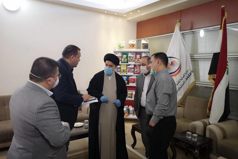 ضمن متابعته الميدانيّة خلال الأزمة الراهنة.. المتولّي الشرعيّ للعتبة العبّاسية المقدّسة يتفقّد سير الأعمال في شركة خير الجود