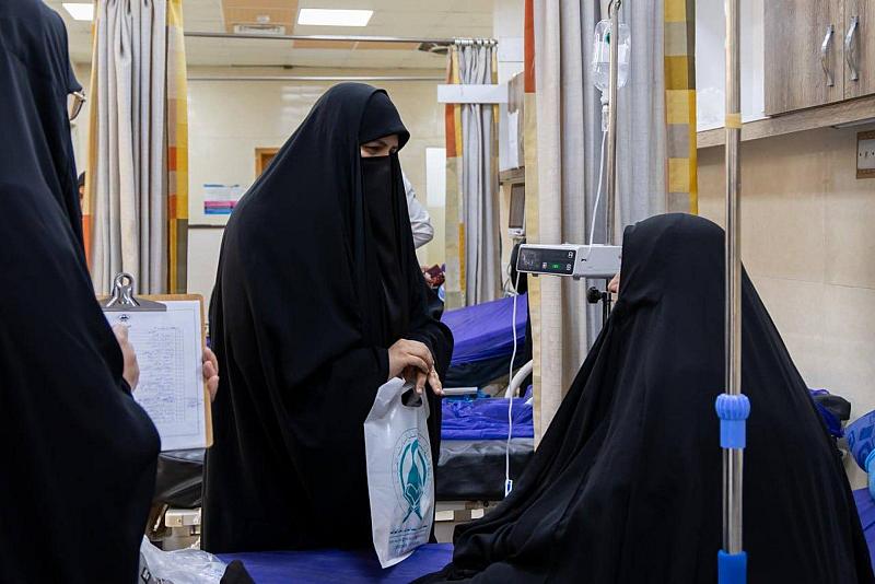 شعبة فاطمة بنت أسد تنظم زيارة إلى الراقدات في مدينة الإمام الحسين (عليه السلام) الطبية