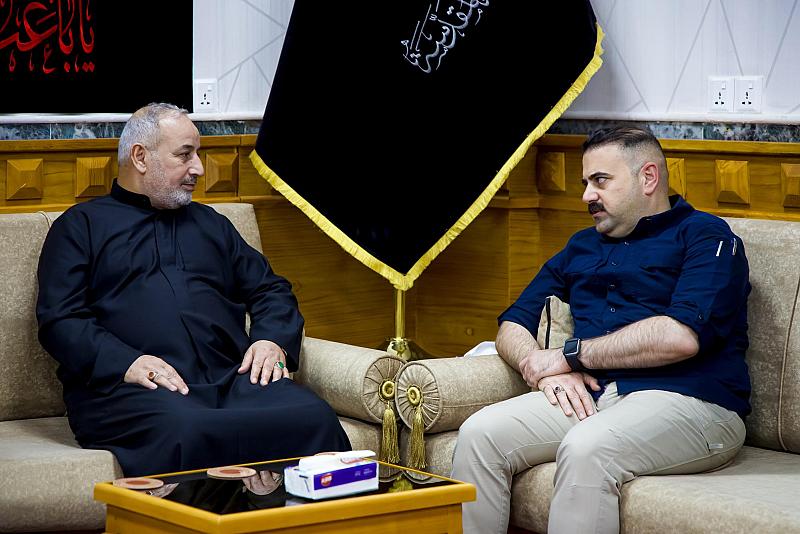 المشرف على مجمع أبي الفضل العباس (عليه السلام) يستقبل وفدًا من مديرية الأمن الوطني في كربلاء