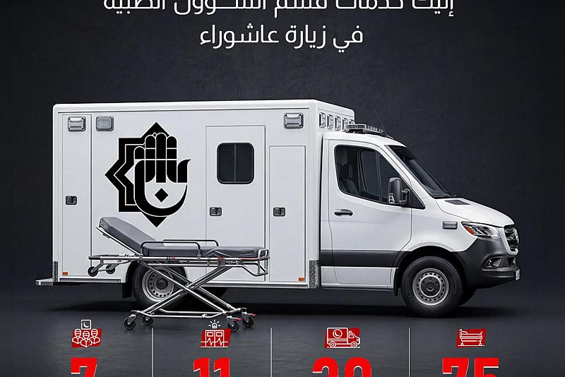  إليك خدمات قسم الشؤون الطبية في زيارة عاشوراء