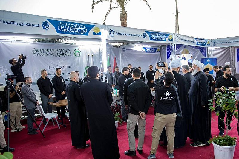 قسم التطوير يقدم خدماته لزائري الأربعين عبر (محطة الوعي الحسيني) الثقافية