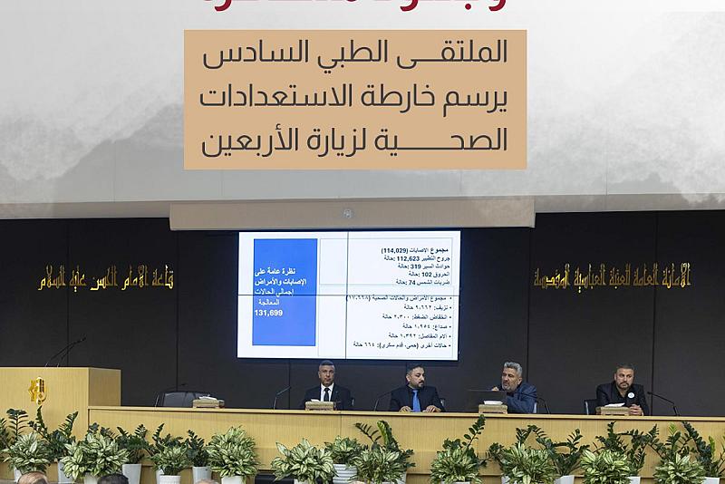 الملتقى الطبي السادس يرسم خارطة الاستعدادات الصحية لزيارة الأربعين  