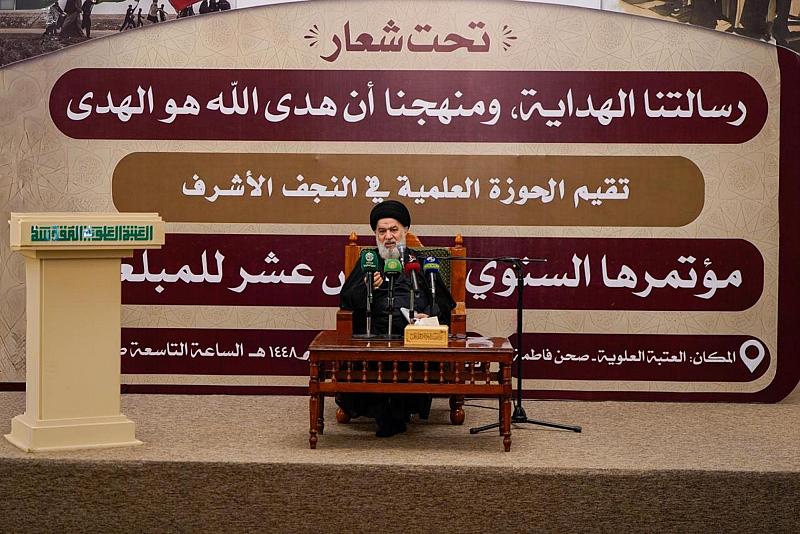 سماحة السيد الصافي يدعو المشاركين في المشروع التبليغي لزيارة الأربعين إلى الارتقاء بوعي الزائر