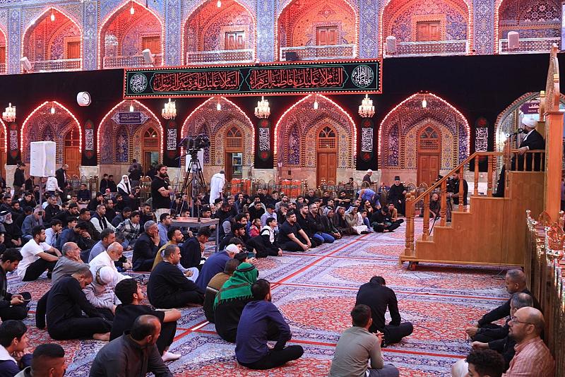 العتبة العباسية تقيم مجلس عزاء بذكرى شهادة السيدة الزهراء (عليها السلام)