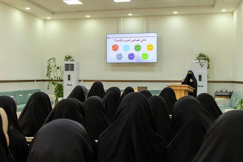 شعبة فاطمة بنت أسد (عليها السلام) تقيم ملتقى الكوثر الثاني لطالبات جامعة كربلاء