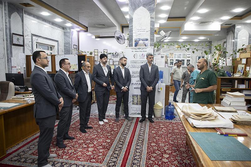 قسم الشؤون الفكرية ووفد العتبة العلوية يبحثان سبل تعزيز التعاون بمجال الفهرسة والمخطوطات