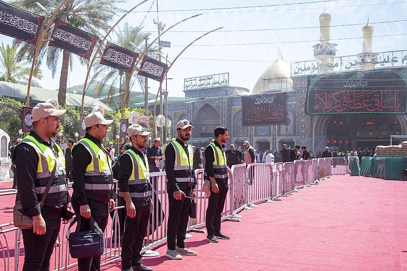 مركز الكفيل للصحة والسلامة ينشر فرقًا إسعافية في محيط صحن مرقد أبي الفضل العباس (عليه السلام)