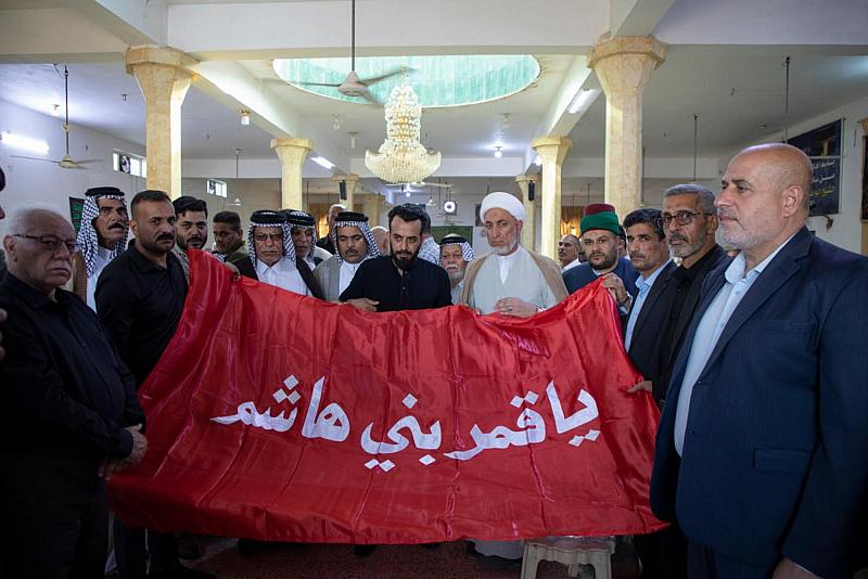 وفد العتبة العبّاسية يعزّي بوفاة والد الشهداء الخمسة الفقيد طالب عبد الرضا الشمري
