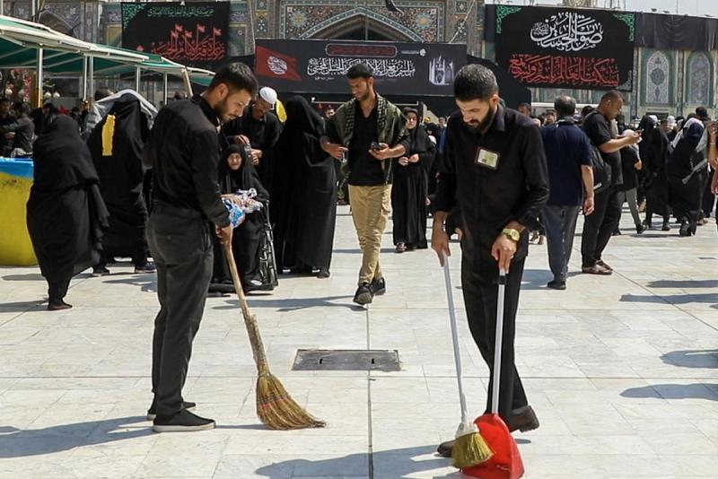 شعبة النظافة تُكثف جهودها خلال زيارة الأربعين
