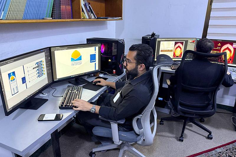 قسم الشؤون الفكرية يباشر أعماله الفنية الخاصة بالموكب الثقافي العام ومسابقة مراقي المجتبى