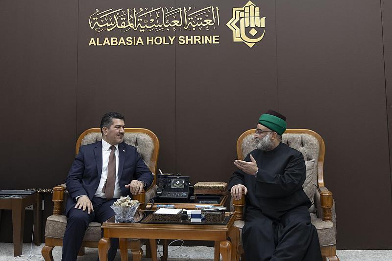 العتبة العباسية المقدسة تستقبل وفد اللجنة العليا لمراسم تشييع السيد الشهيد علي الخامنئي (رضوان الله عليه)