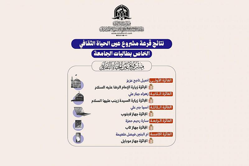 جامعة أمّ البنين (عليها السلام) تختتمُ مسابقاتها الثقافية النسوية