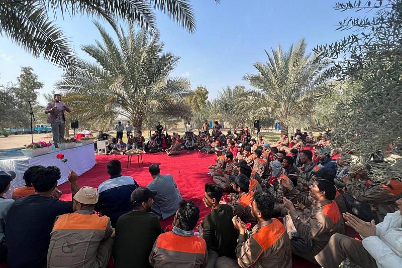 قسم الشعائر والمواكب يحتفي بذكرى ولادة قمر العشيرة في الحزام الأخضر