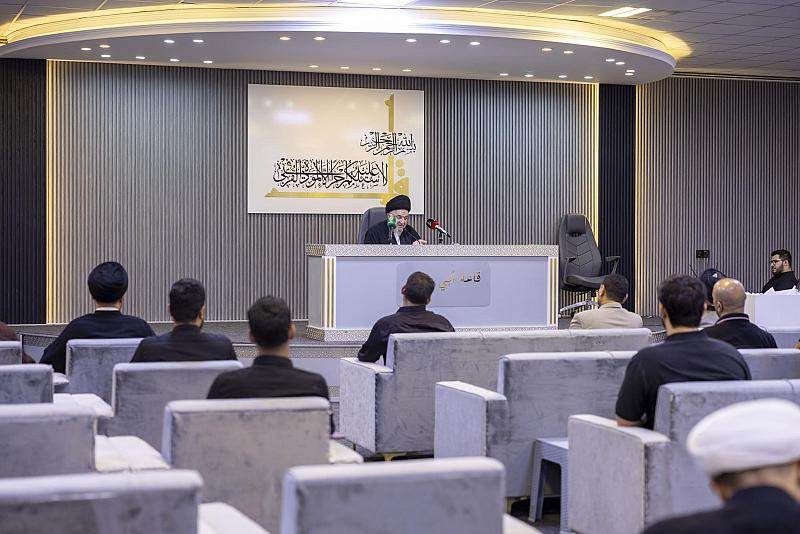 في موكب العتبتين.. المشروع التبليغي يقدم محاضرة علمية لوفد أكاديمي من جامعة ميسان