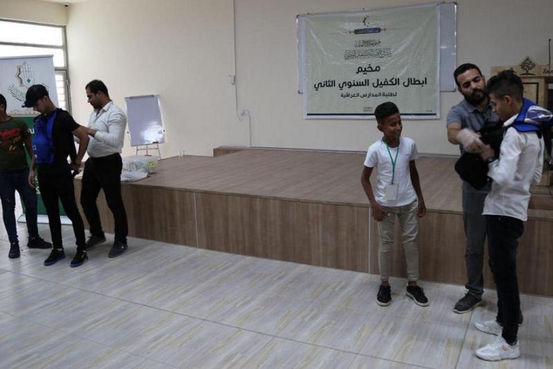 شعبة العلاقات الجامعية تقيم مخيم أبطال الكفيل السنوي بنسخته الثانية لـ(70) طالب من المدارس العراقية